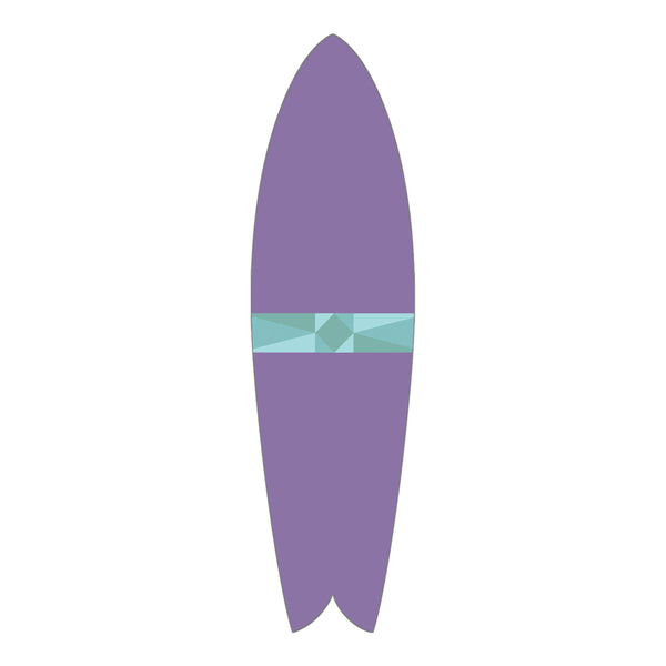 Teal Triangles Retro Fish