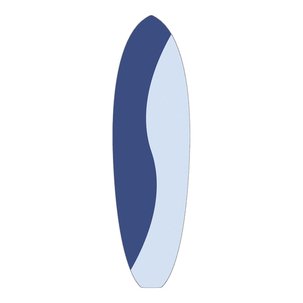 Blue Swirl Retro Single Fin