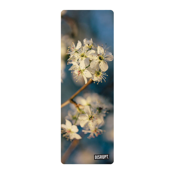 White Flowers Yoga Mat