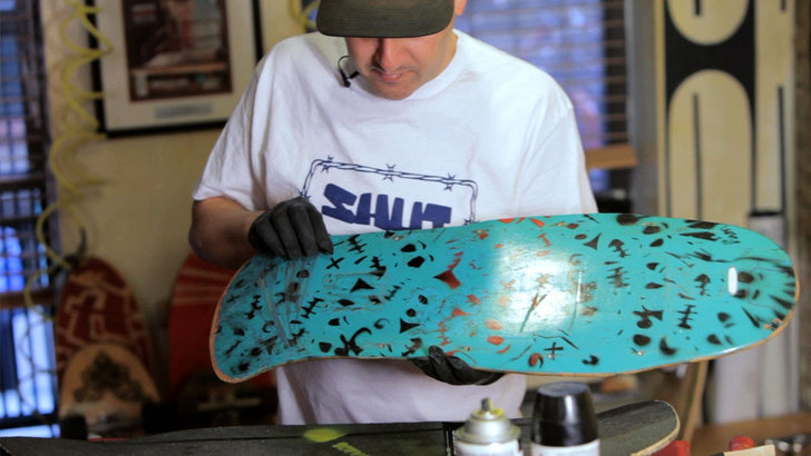 Green & Yellow Leaf Skateboard