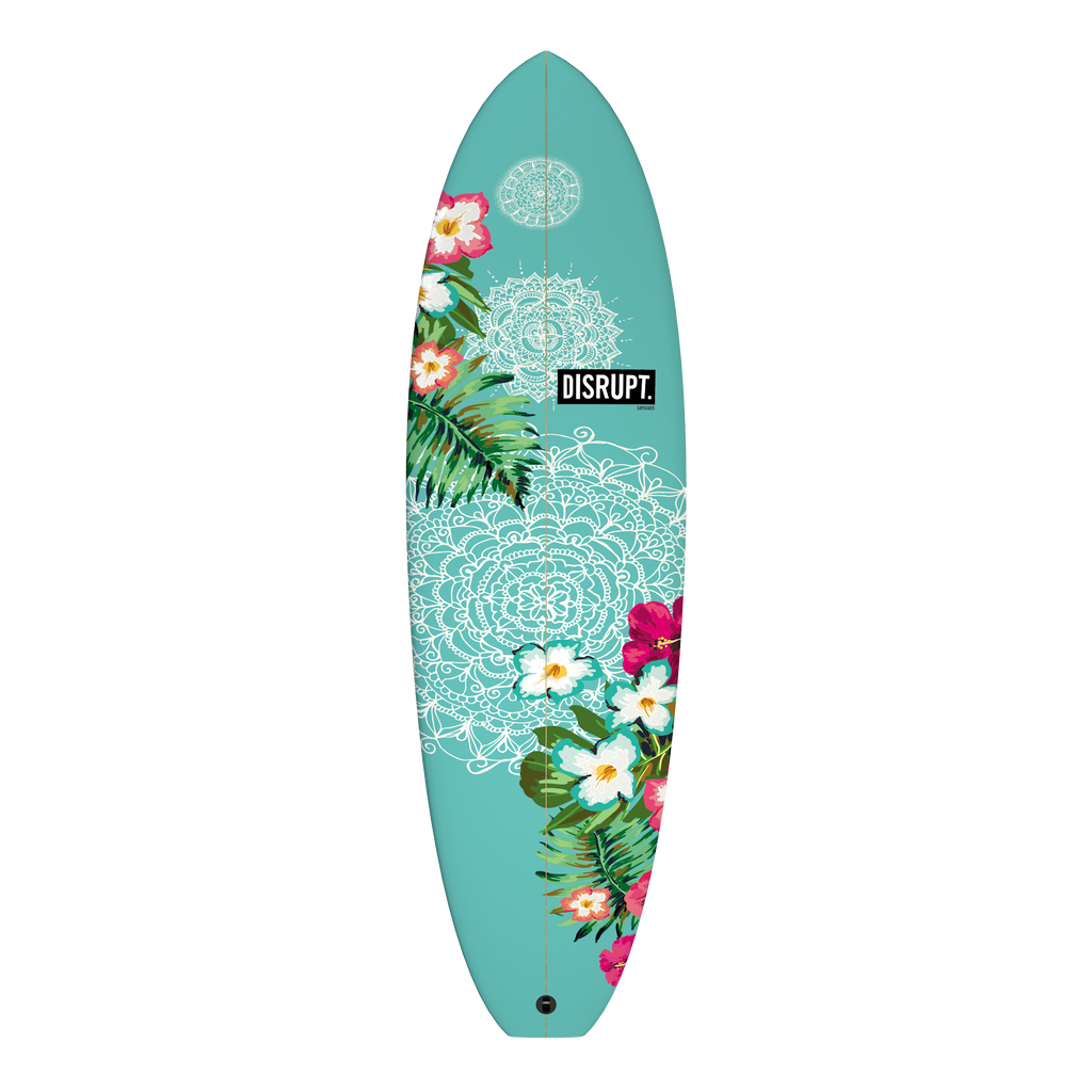 Floral Retro Single Fin
