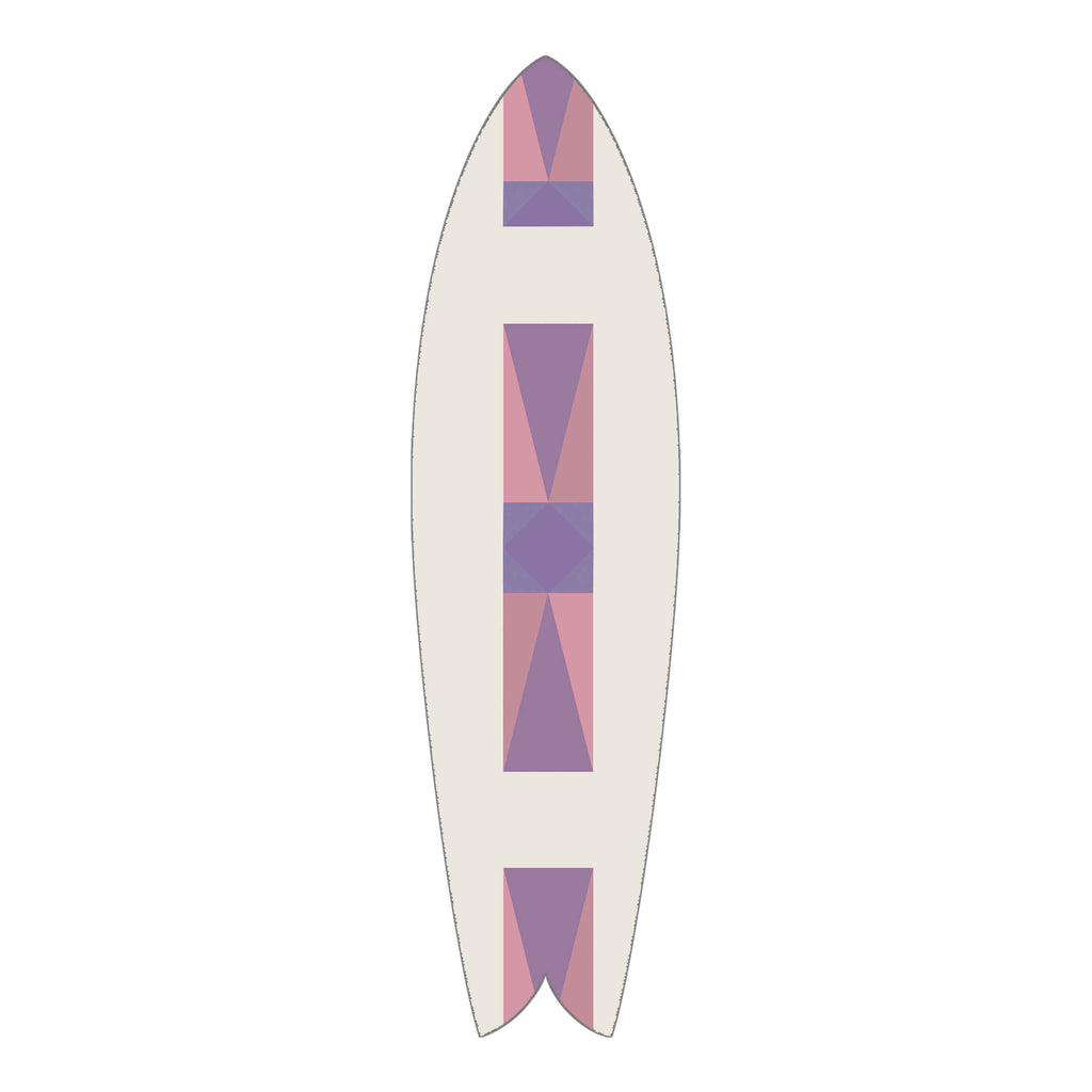Pink Triangles Retro Fish