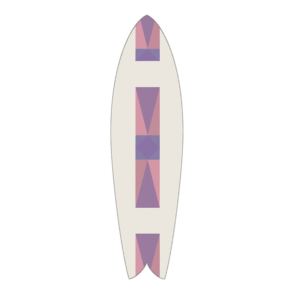 Pink Triangles Retro Fish