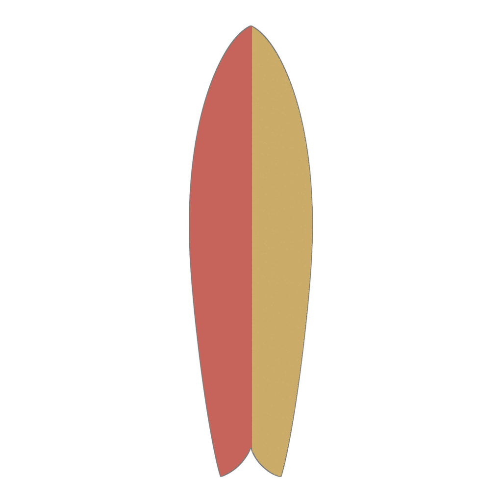 Red/Yellow Half Retro Fish