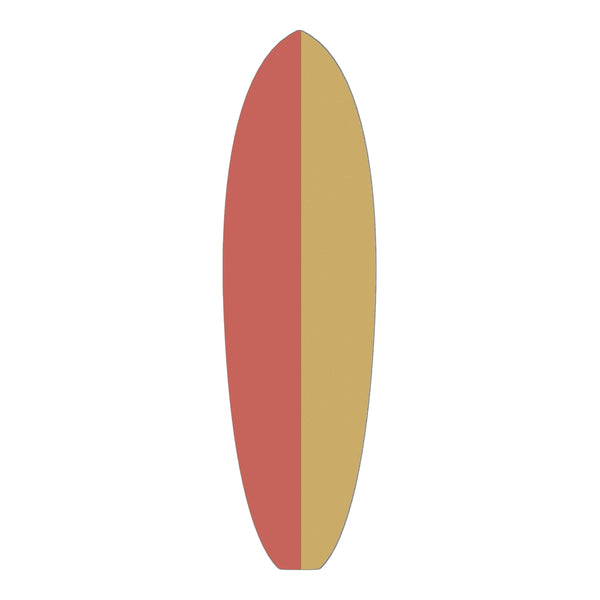 Red/Yellow Half Retro Single Fin