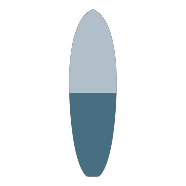 Blue Half Retro Single Fin