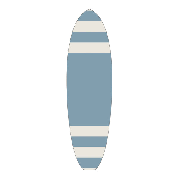 Cream/Blue Stripe Retro Single Fin